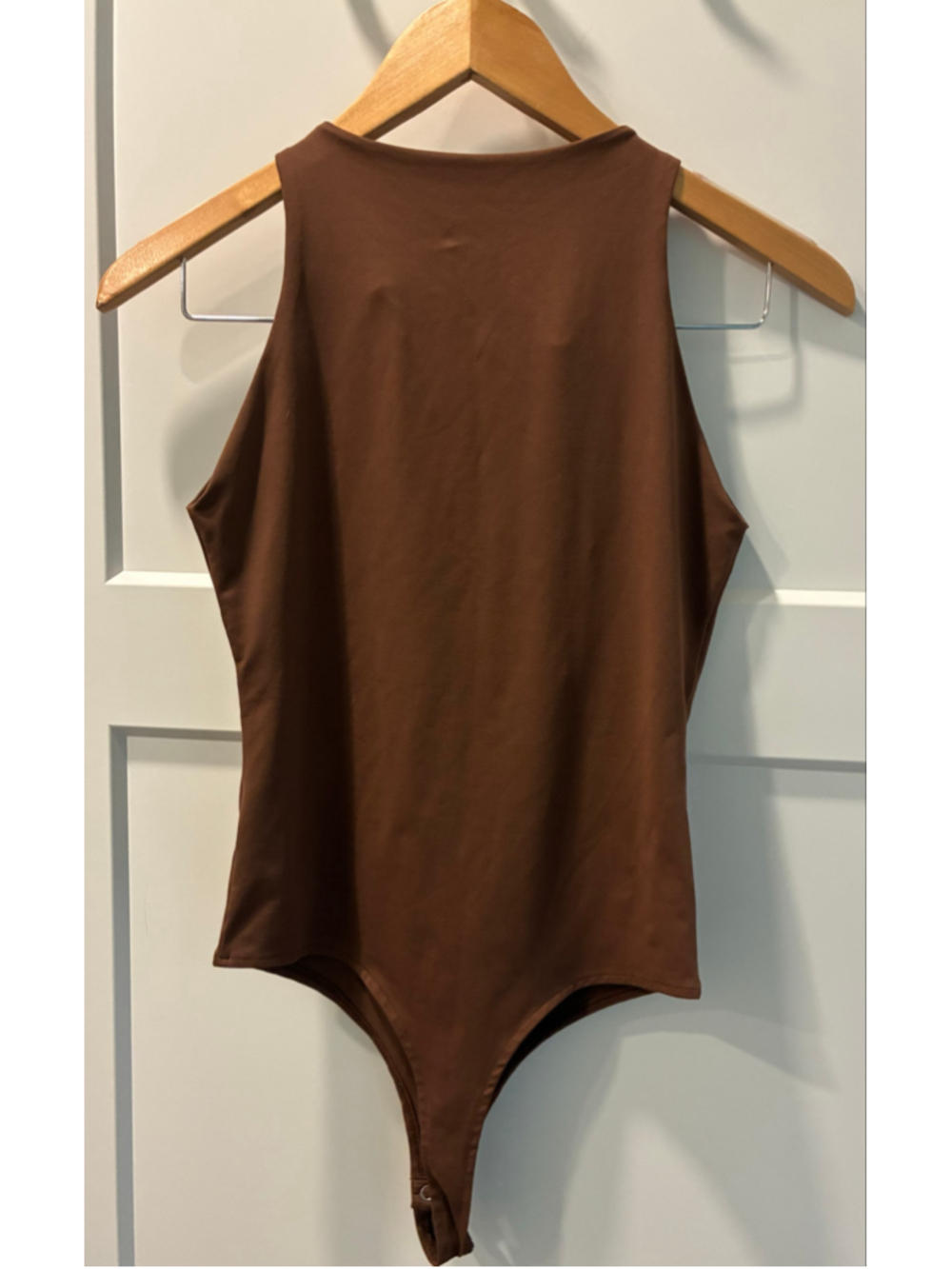 REORIA CHOCOLATE Brown Sleeveless Bodysuit Size S